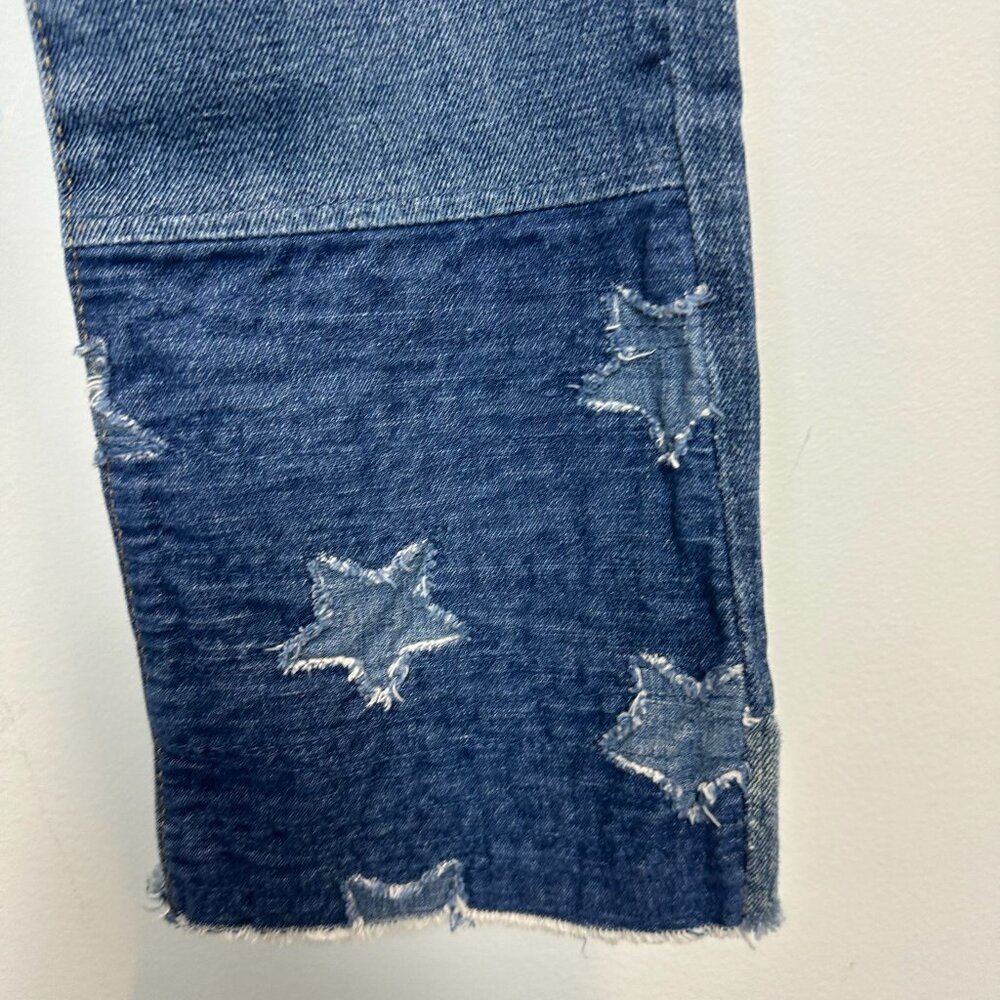 Polo RL Waverly Straight Crop Star Patch Jeans Waist 25 - Picture 6 of 15